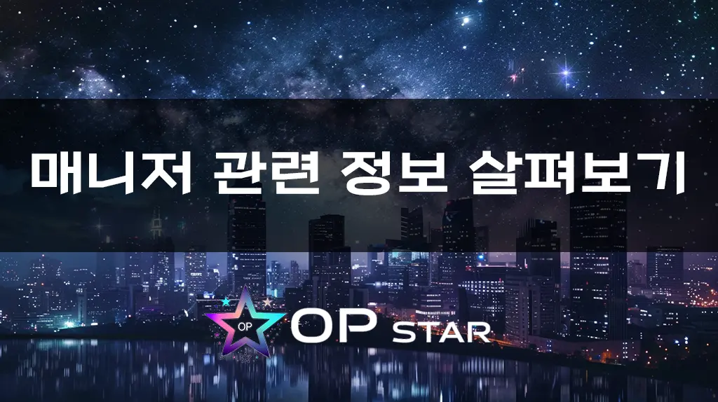 매니저 관련 정보 살펴보기