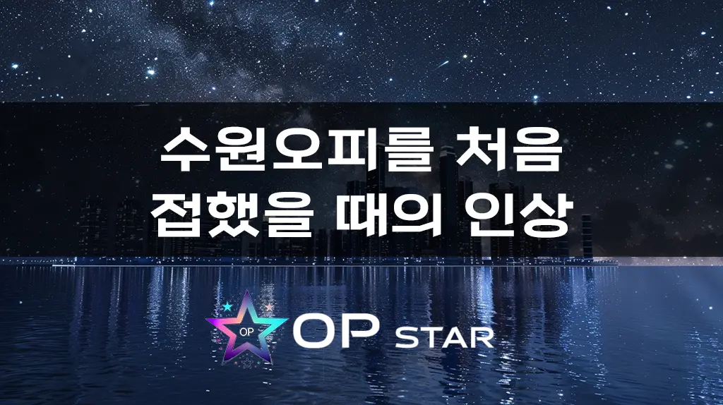 수원오피를 처음 접했을 때의 인상